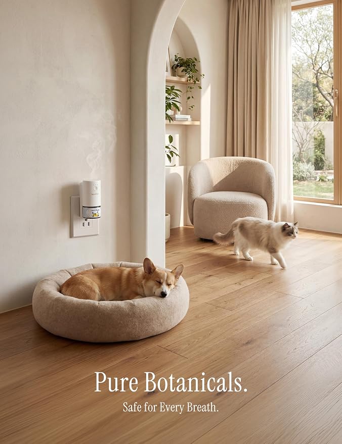SF101S Pro Smart Plug in Air Freshener for Home, Waterless Essential Oil Diffuser, Aromatherapy Home Diffuser, 120-Day Natural Aroma Mist โ Free 30ml Breath of Linen (Medium Teal)