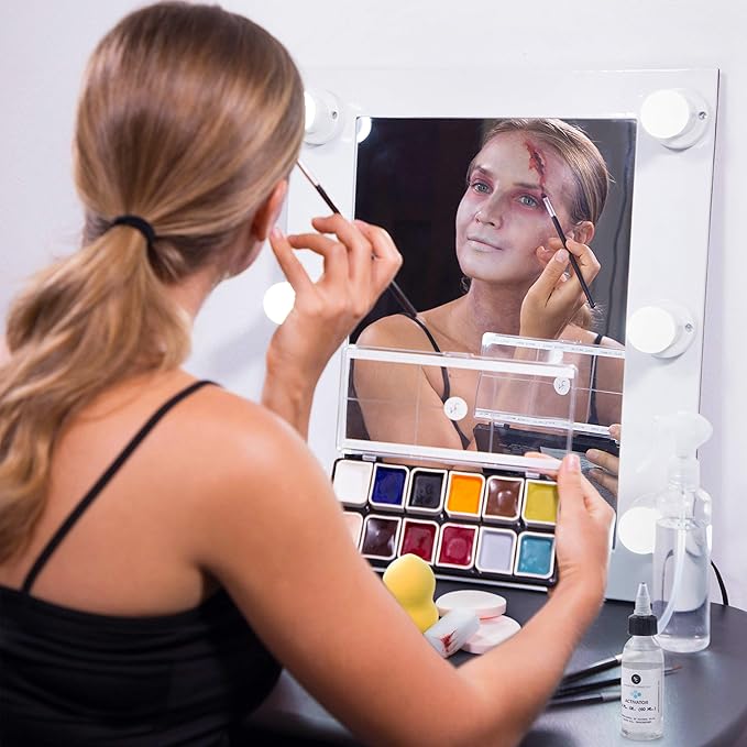 Narrative Cosmetics Zombie Alcohol-Activated Palette, Activator, and Remover Kit, Professional SFX Makeup Set