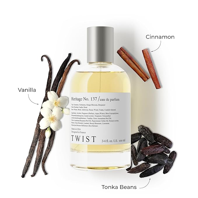 Twist Heritage No. 137 - Eau De Parfum Inspired by Perfume De Marly's Althaïr, Long-Lasting Perfume For Men, Cinnamon & Vanilla, Vegan, Clean Ingredients, Fragrance - Spray 100 ml | 3.4 fl. oz.