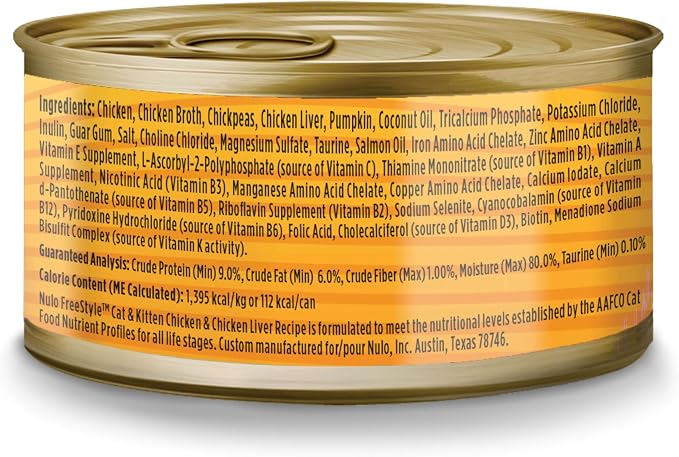Nulo Freestyle Wet Cat Food, Pate, Chicken & Chicken Liver, 2.8 oz x 12