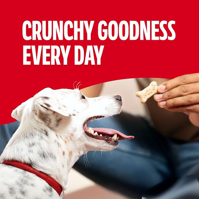 Milk-Bone Original Biscuits Small Dog Treats, 12 Boxes | 24-oz. boxes, Tail-wagging meaty taste, 15% protein, For dogs less than 20 lbs.