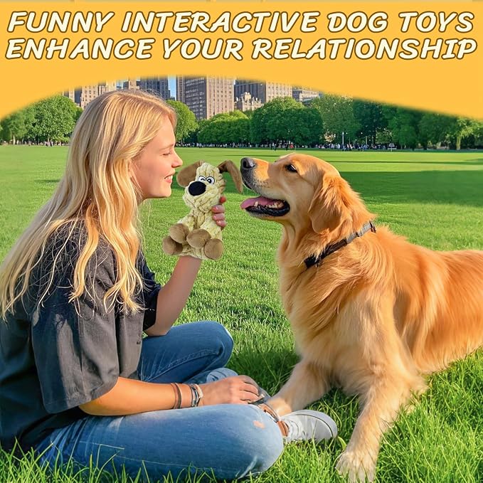 Squeaky Stuffed Dog Toys, Chew Dog for Large Medium Small Breeds