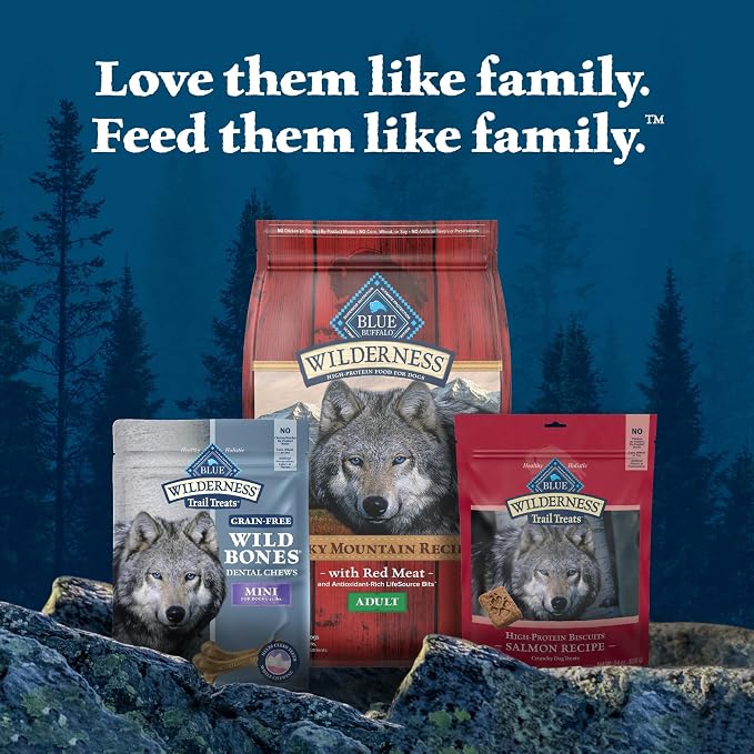 Blue Buffalo Wilderness Mini Dog Dental Chews, Grain-Free, 10 oz | Reduces Tartar & Plaque, Freshens Breath, Sized for Dogs 5-15 lbs., No Artificial Preservatives