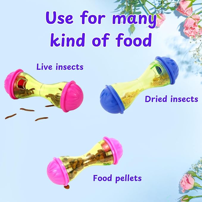 Ferret Treat Ball Interactive Toy Balls for Small Animal, Enrichment Toys Ferrets Dry Food Ball for Ferrets Guinea Pig Rat Chinchilla Hedgehog Bunny, Pet Ferret Accessories (L, Bone)