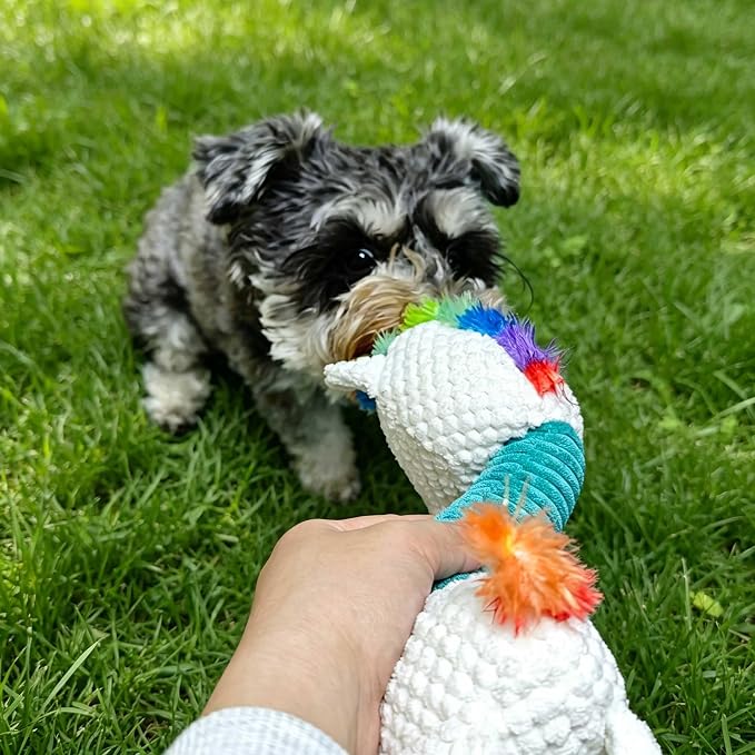 Squeaky Plush Dog Toys, Cute Animal Pet Toy for Small Dogs, Pony