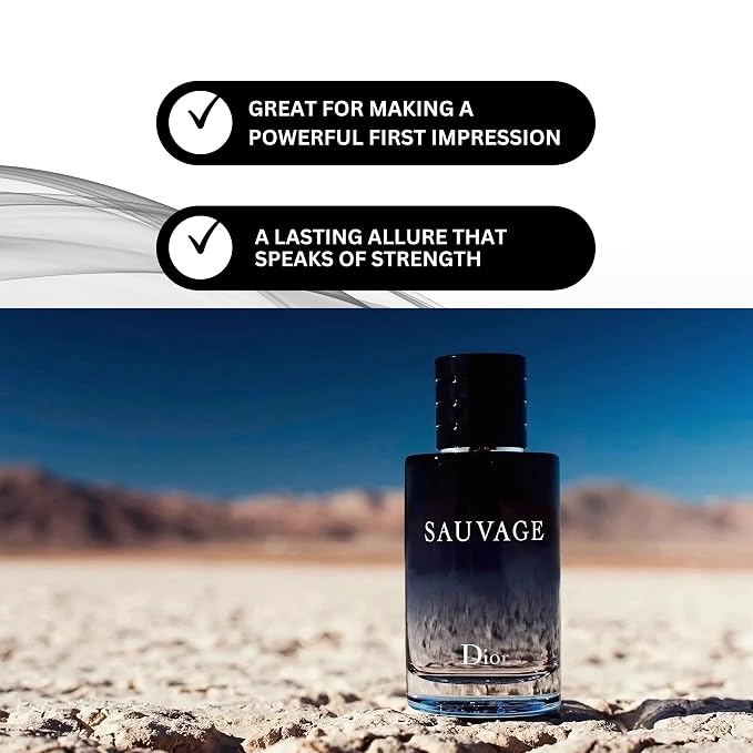 Dior Sauvage Eau de Toilette Splash Mini for Men, 0.34 Ounce / 10ml