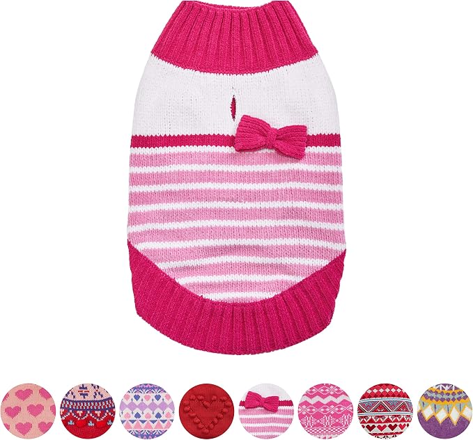 Blueberry Pet Pinky Princess Designer Chenille Dog Sweater in Pinky Princess, Back Length 20", Pack of 1 Clothes for Dogs