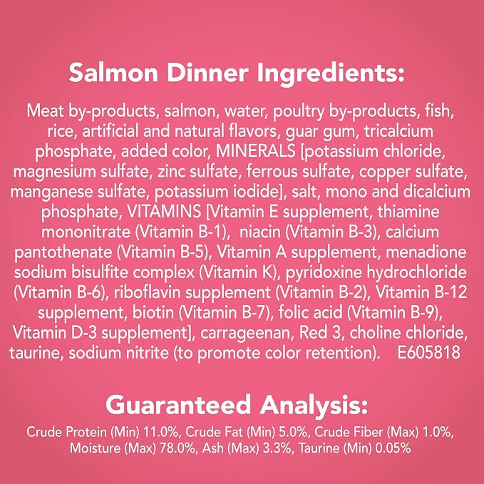 Purina Friskies Wet Cat Food Pate, Pate Salmon Dinner - (Pack of 24) 5.5 oz. Cans