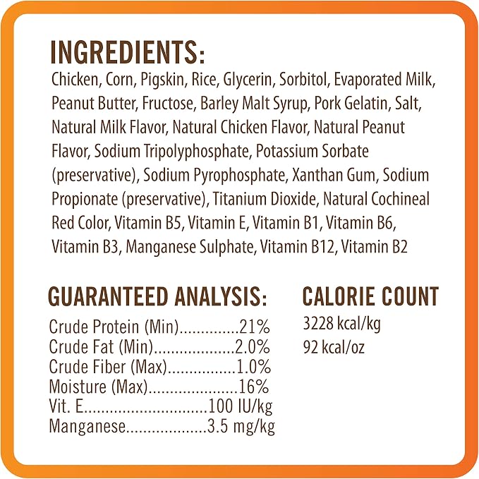 Nutri Chomps Rawhide Free Dog Chews, Chicken/PB/Milk, 5in Twists, 15ct, 2pk | Long-lasting chew. High protein, low fat, healthy & delicious treat for dogs.