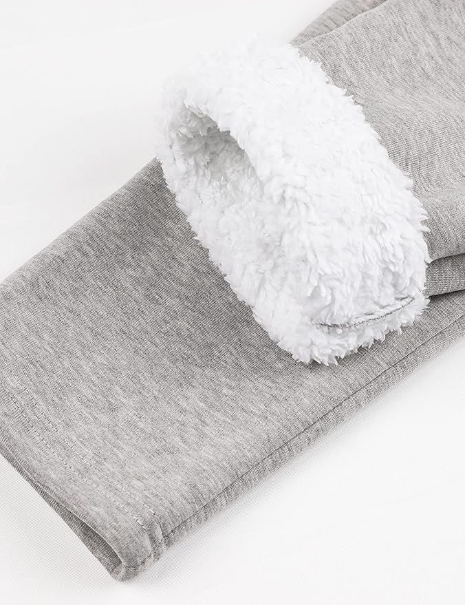 Yeokou Women Warm Sherpa Lined Fleece Crewneck Sport Sweatshirt Pullover Loungewear