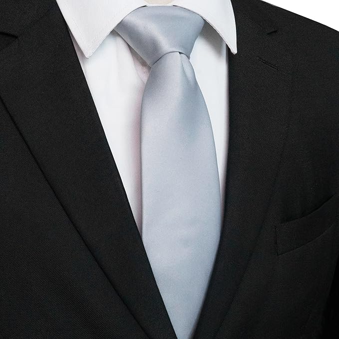 JEMYGINS Solid Color Tie Mens Necktie for Business and Wedding