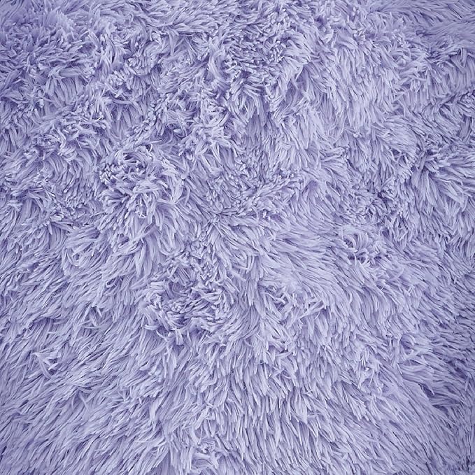 Best Friends by Sheri The Original Calming Donut Dog Bed for Large Dogs up to 100 lbs, Shag Faux Fur, Lavender, 36" x 36"