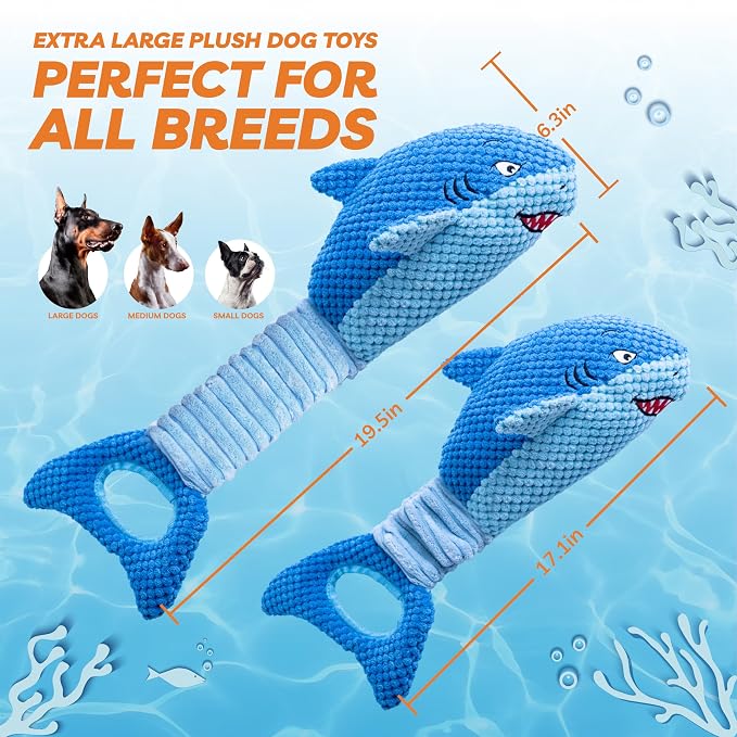 Vitscan Dog Toys for Large Dogs, Squeaky Dog Toys for Aggressive Chewers