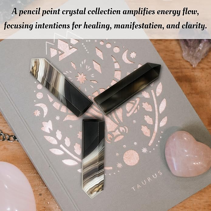 Amazing Gemstone Crystal Points Bulk Healing Crystals & Stones - Premium Single Terminated Healing Wand Point Bulk Crystals for Crafts, Crystal Grid, DIY Work
