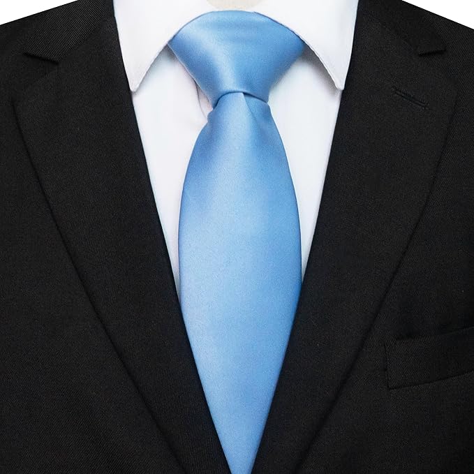 JEMYGINS Solid Color Tie Mens Necktie for Business and Wedding