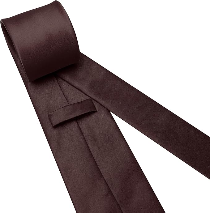 JEMYGINS Solid Color Tie Mens Necktie for Business and Wedding