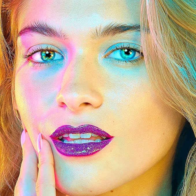 UNICORN SNOT Quiet Riot Glitter Lip Duo | 2-in-1 Set: Matte Lipstick & Plastic-Free Glitter | 0.15oz Purple Lipstick & 0.16oz Gloss, Astro