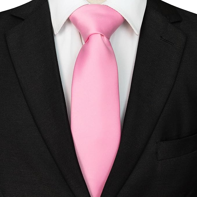 JEMYGINS Solid Color Tie Mens Necktie for Business and Wedding