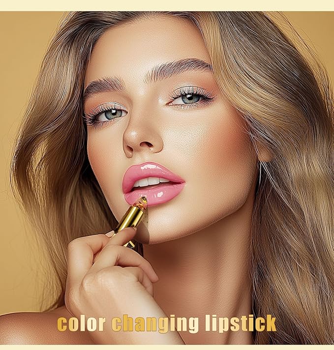 Transfer Proof Color Changing Lipstick 2pcs Ph Lipstick Color Changing Clear For Women, Long Lasting Moisturizing Lip Glow,Hydrating Non-Sticky For Women,Vivid Color