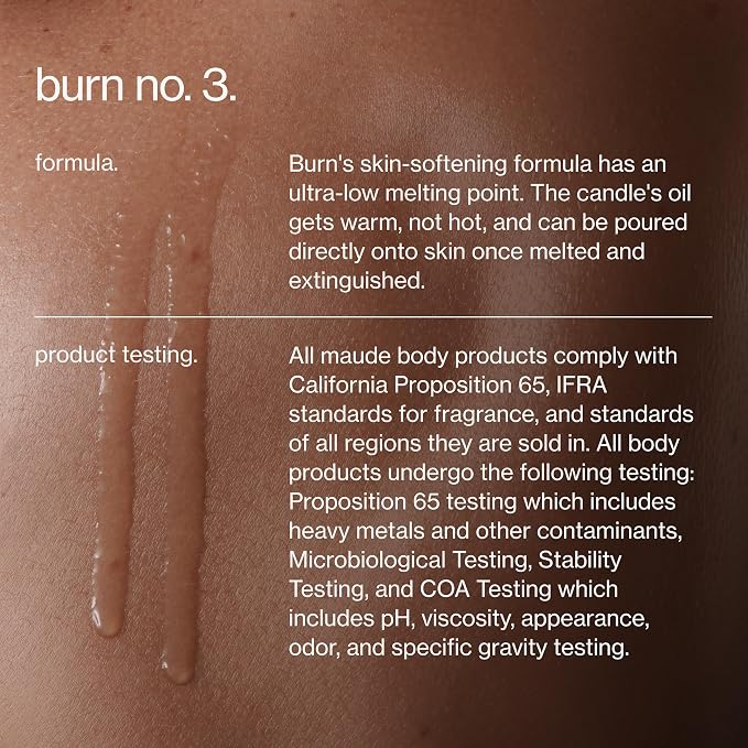 Maude Burn, Green Room (No. 3) - Hydrating + Skin-Softening Soybean + Jojoba Oil Massage Candle - Soothing Massage Oil Candle with Notes of Eucalyptus + Sandalwood - Relaxing Self Care Gifts (4 oz)