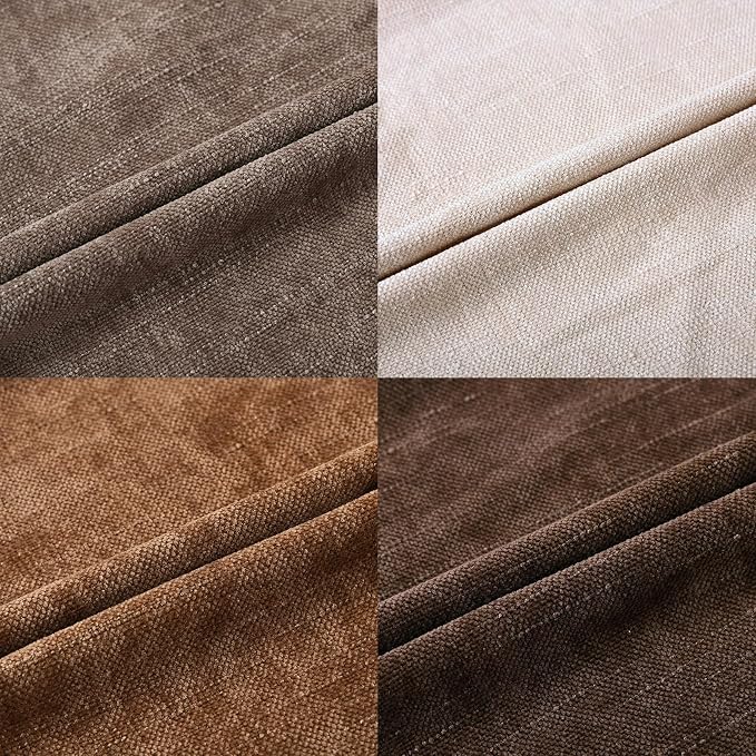 Set of 4 Soft Textured Decorative Throw Pillow Covers 20x20 Inch Cozy Farmhouse Cushion Cover Square Accent Pillow Cases for Bed Couch Sofa Living Room, Beige Taupe Brown