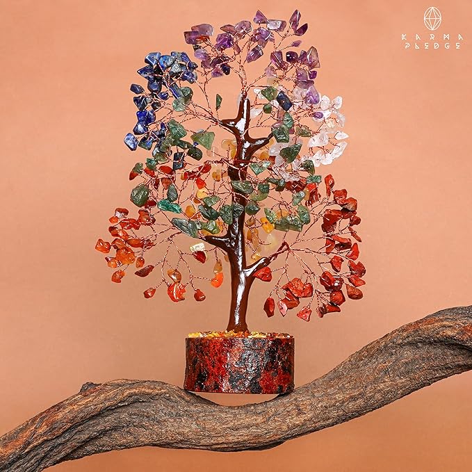 7 Chakra Tree of Life for Manifestation Unique Birthday Gifts for Women, Men, Friends, Handmade Home Decor Healing Crystal Tree for Money, Good Luck, Anniversary Gifts for Her, Mom & Dad