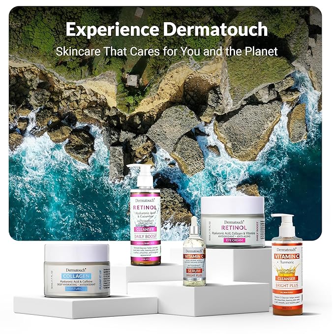 Dermatouch Collagen Eye Cream - Hyaluronic Acid and Caffeine Antioxidant Skin Treatment, Wrinkle Reducer, 1.6 Oz.