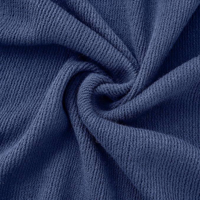 Vonty Royal Blue Knitted Throw Blanket with Tassels Fringe, 50x60 Acrylic | Super Soft And Lightweight, Year-Round Cozy Warmth, Farmhouse Decorative Style, Machine Washable, for Couch, Sofa or Bed