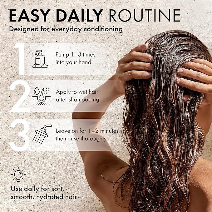 All Natural Daily Conditioner – Sulfate-Free Moisturizing Hair Conditioner with Amino Acids, Aloe Vera & Botanical Extracts – Lightweight Clean Beauty Formula for Smooth, Healthy Hair