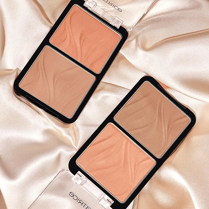 Catrice Butter Like Bronze & Contour Palette | 2-in-1 Ultra-Blendable Bronzer & Contour Duo | Buttery Powder Texture | Vegan & Cruelty Free (010 | Born To Shape)