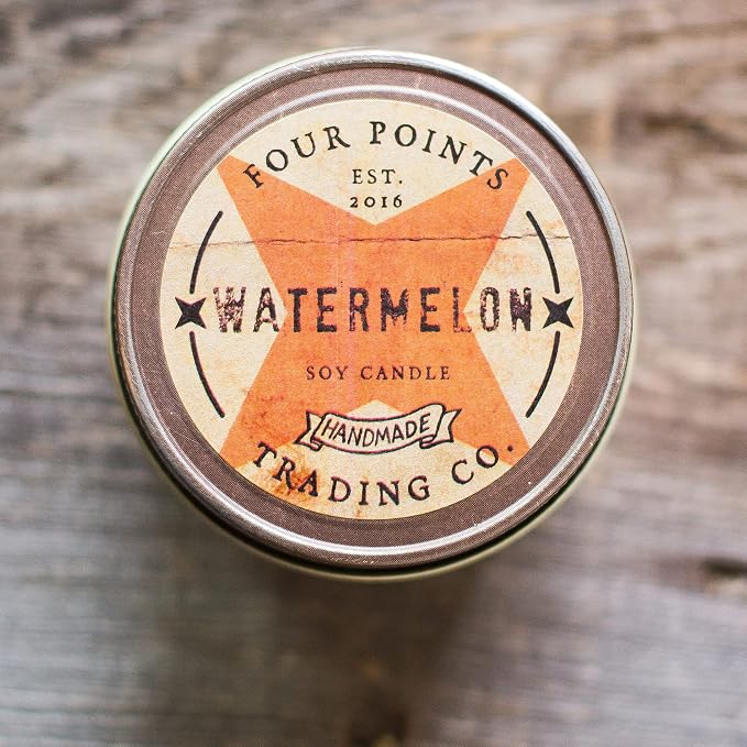Watermelon 8 Oz Scented Soy Aromatherapy Candle w/Jar