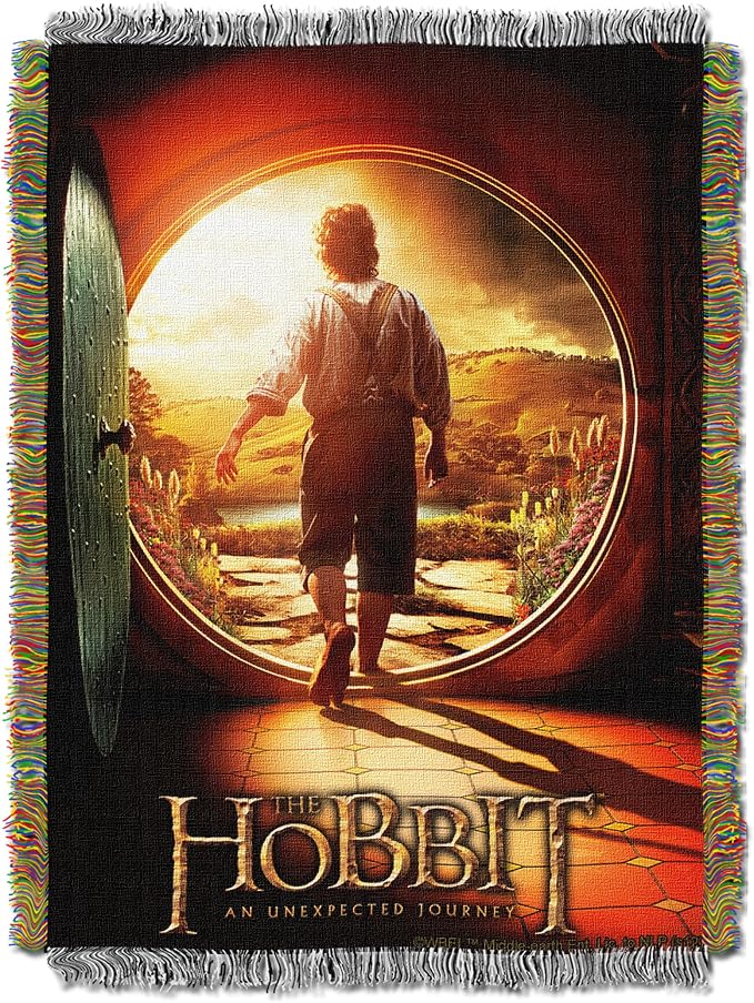 Northwest Lord Of The Rings - The Hobbit Woven Tapestry Throw Blanket, 48" x 60", First Journey