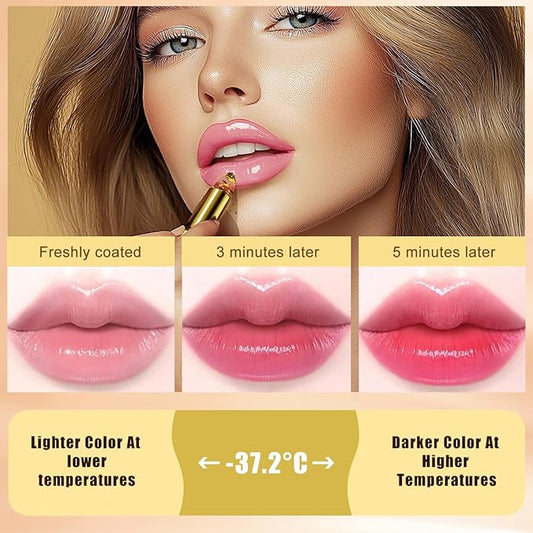 The Magic in Your Pocket: Personalized Pink with Gold Crystal pH Lipstick
