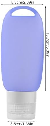 Refillable Silicone Travel Bottle for Dog 3oz (90ml) | Small Refillable Squeeze Bottles with Carabiner | Food-Safe Material
