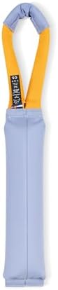 OllyDog Tugger | Dog Tug Toy for Tug of War & Training | Durable Bite Pillow | Eco-Friendly Recycled | Handle | Medium Large Dogs (Blue Heron)