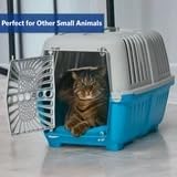22 Inch Pet Carrier for Dogs and Cats with Plastic Door, Small Dog & Cat Travel Carrier for Vet, Pet Store & Dog Park, Blue Pet Carrier for Small Animals