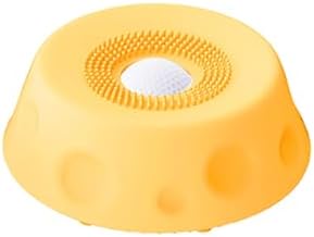 Interactive Dog Licking Toy Ball Slow Feeder Bowl, Food Safe Silicone Bowl for Bone Broth Yogurt Juice, Slow Feeding Protect Dog Stomach & Gut (Yellow)