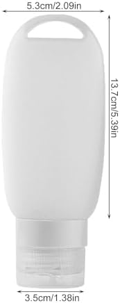 Refillable Silicone Travel Bottle for Dog 3oz (90ml) | Small Refillable Squeeze Bottles with Carabiner | Food-Safe Material