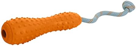 Ruffwear, Gourdo Dog Toy with Rope Handle, Campfire Orange, Small