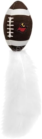 Pets First Best Plush CAT Toy NCAA Louisville Cardinals Complete Set of 3 Piece Cat Toys Filled with Fresh Catnip. Includes: 1 Helmet Cat Toy, 1 Football Cat Toy with Feathers & 1 Beer Bottle.