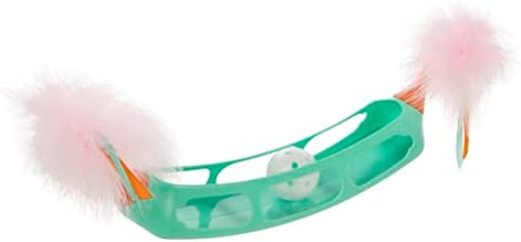 SmartyKat Track Tipper Ball Track Cat Toy w/Suction Cup, Works on Floors & Windows - Blue, One Size