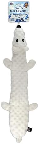 Bow Wow - Squeaky Polar Bear Plush Dog Toy | Large Interactive Dog & Cat Toy for Tug, Fetch & Chew | Soft Durable Stuffed Cat & Dog Toy for Small, Medium & Large | Teething & Indoor Play Toy | 24 Inch