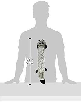 ZippyPaws Jigglerz - Dog Squeaky Toys to Keep Them Busy, Funny Animal Plush for Small, Medium, & Large Dogs, Cute Stuffed Puppy Toy, Pet Products, Gift for All Breeds, Interactive Squeaker - Raccoon