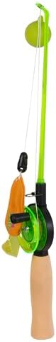 Mad Cat Go Fish Light Up Fishing Wand Teaser Cat Toy, Catnip and Silvervine