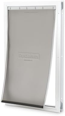 PetSafe Freedom Aluminum Pet Door, Vinyl Flap, Up to 220 lb, X-Large, White