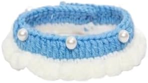 Pet Collars Handmade Knitted Pet Scarf Collar Wool Crochet Bandana for Cat Kitten