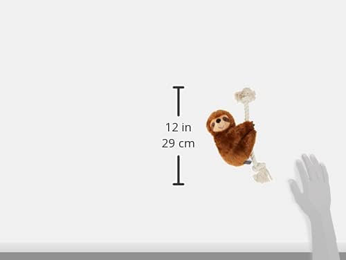 Fringe Studio Dog Toy, Brown Sloth On A Rope-Plush Pet Toy (289373)