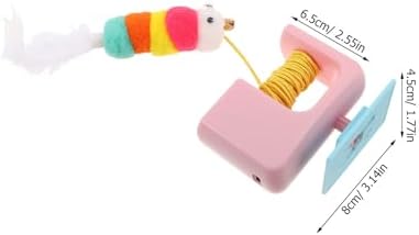 LALAFINA Smart Retractable Electric Cat Teaser for Kittens, Pink Hanging