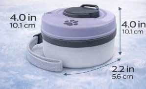 3-in-1 Dog Snack Container Portable Pet Treat Container with Collapsible Bowl & Poop Bag Dispenser for Walking Training Travel