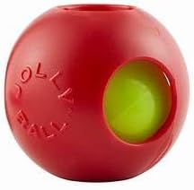 Jolly Pets Teaser Ball Interactive Dog Toy, 4.5 in Small, Red